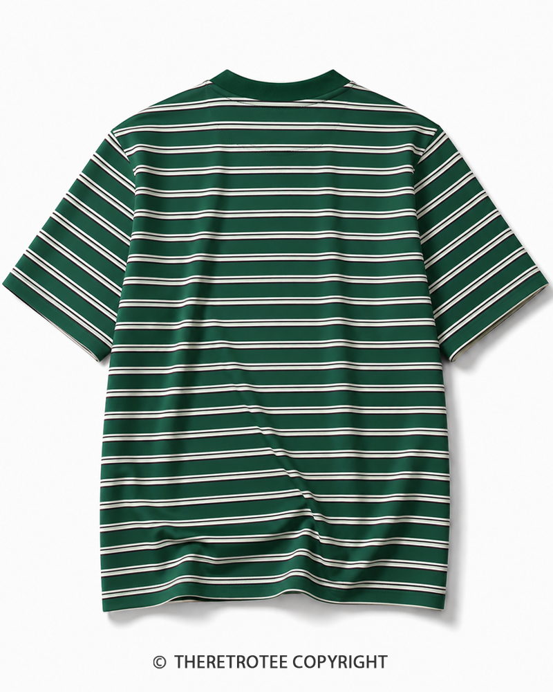 11TheRetroTee 90s Nostalgic Striped Ringer T-Shirt