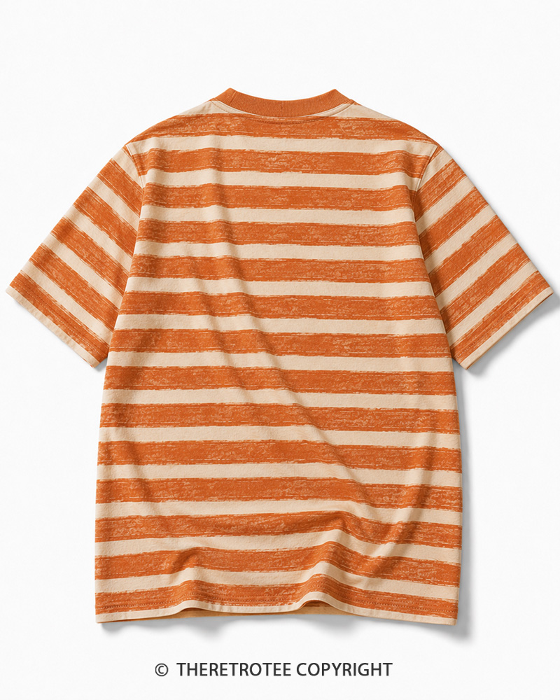 TheRetroTee Vintage Eco Oversized Striped Ringer T-Shirt