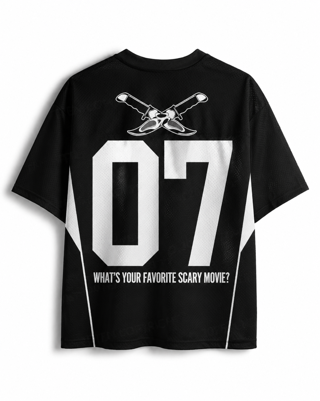 TheRetroTee What's Your Favorite Scary Movie 1990s Mesh Jersey