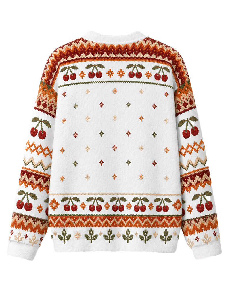 TheRetroTee Cherry Cottagecore 1960s Sweater