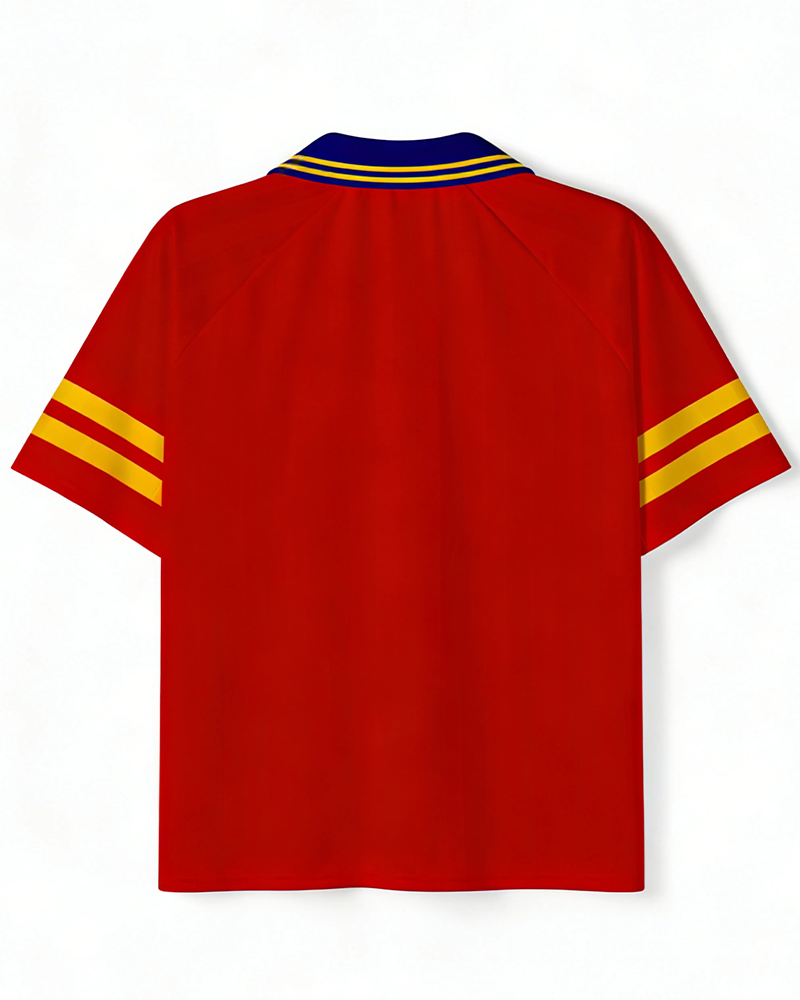 TheRetroTee Retro 1994 Red Yellow Blue Diamond Polo Mesh Jersey