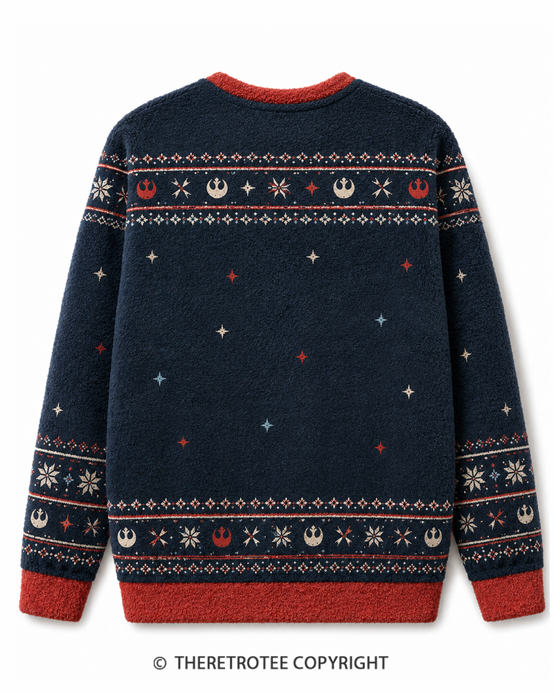 TheRetroTee Red White And Pew Pew Pew 1980s Sweater