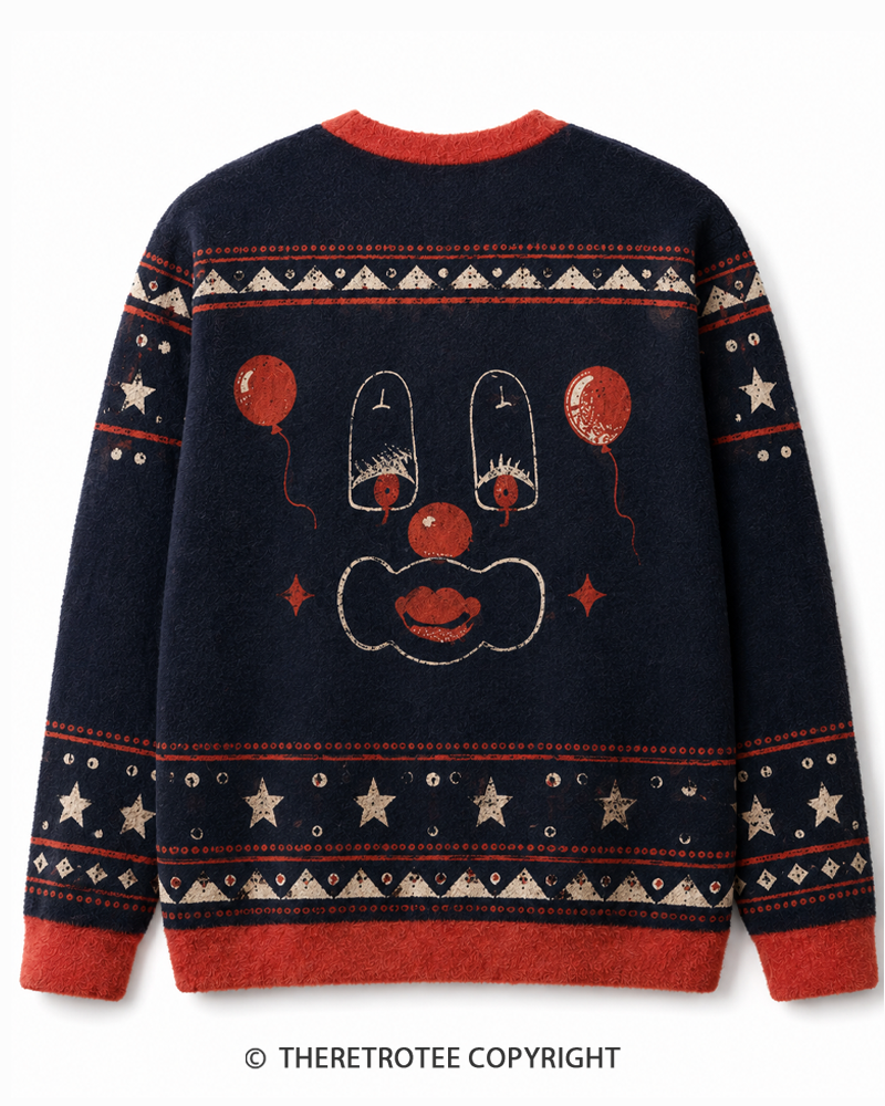 TheRetroTee Like A Clown 1990s Sweater