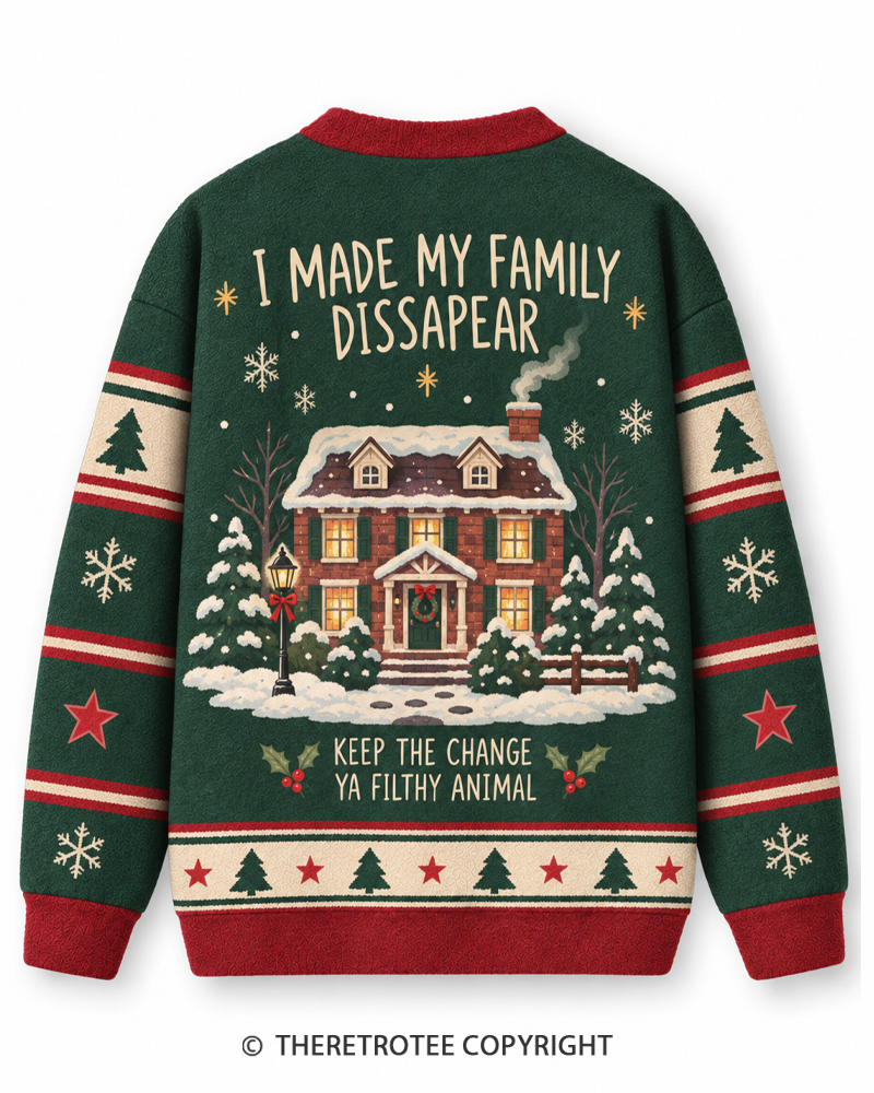 TheRetroTee Home for the Holidays Christmas Sweater