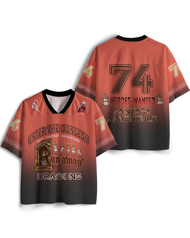 TheRetroTee Run Away 1970s Mesh Jersey