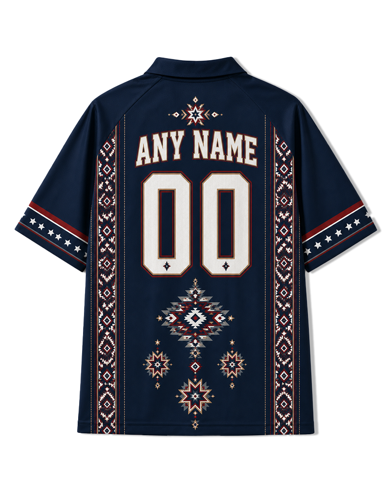TheRetroTee United States Heritage Eagle Rise Collar Soccer Jersey