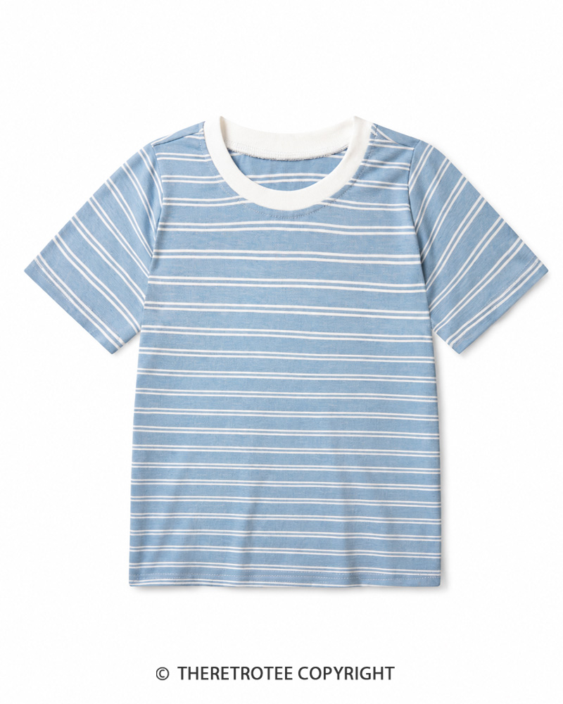 TheRetroTee 1970s Vintage Kids Striped T-Shirt