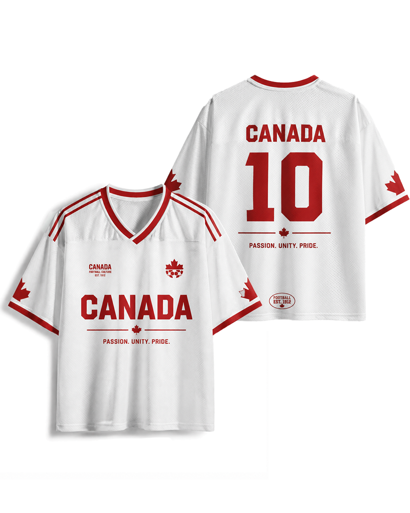TheRetroTee Canada #10 Retro Soccer Northern Mesh Jersey