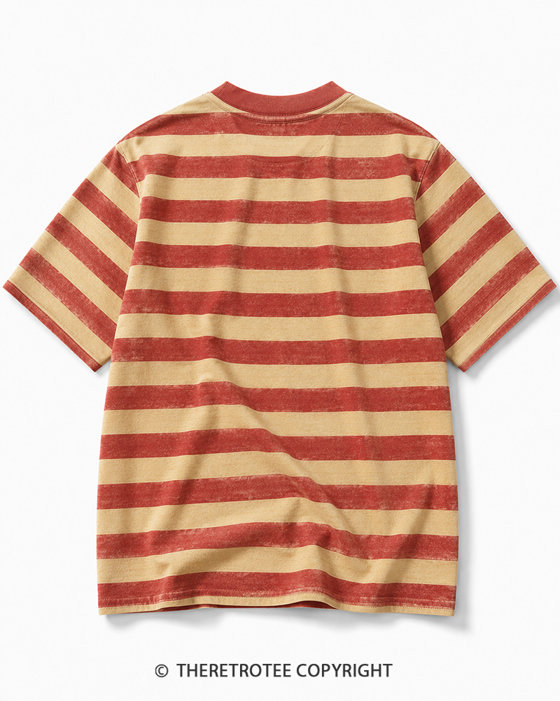 TheRetroTee 70s-Inspired Striped Ringer T-Shirt