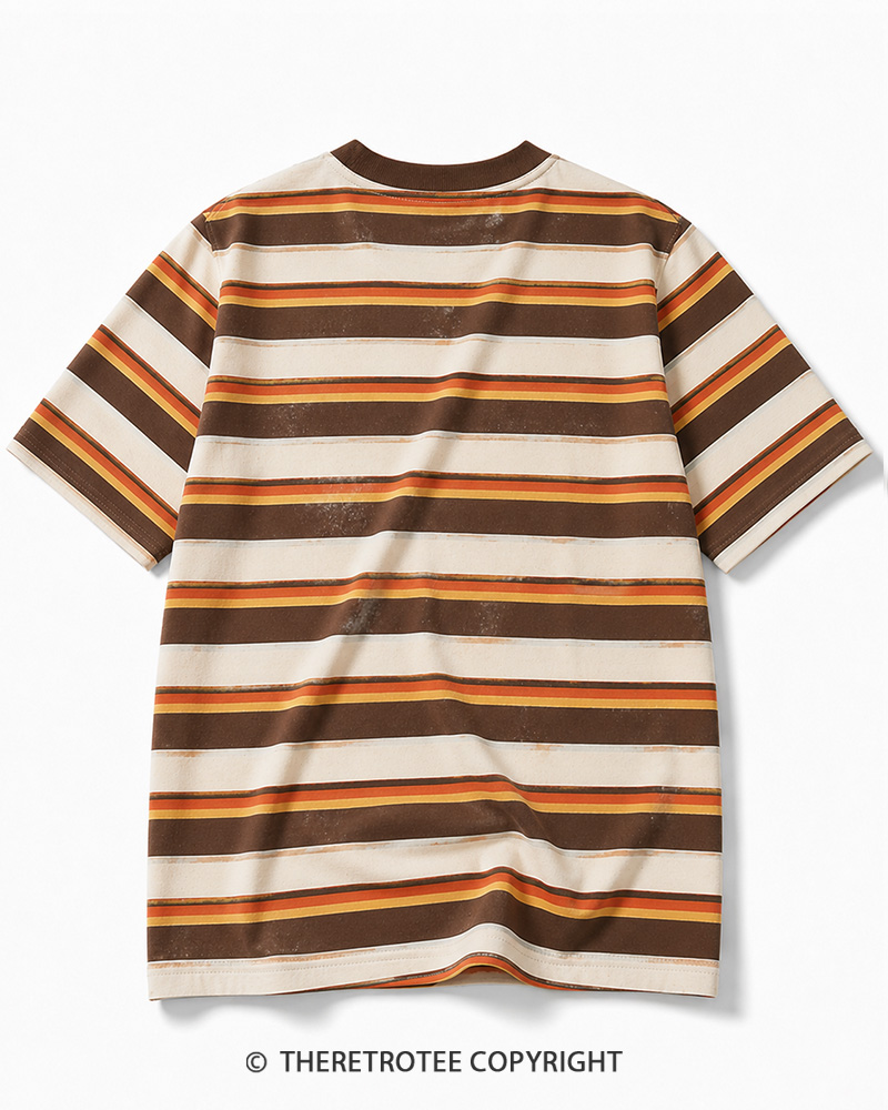 TheRetroTee Vintage Eco Oversized Striped Ringer T-Shirt