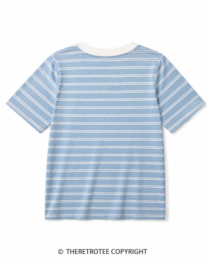 TheRetroTee 1970s Vintage Kids Striped T-Shirt