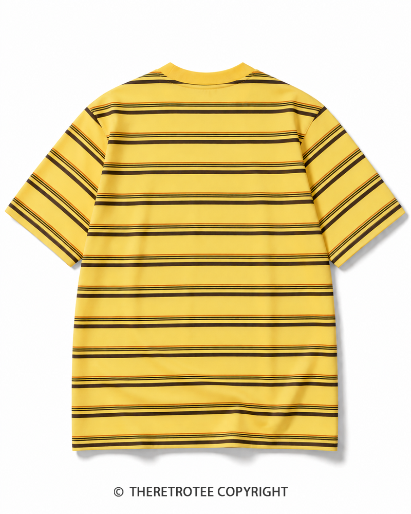 TheRetroTee 70s Inspired Striped Ringer T-Shirt
