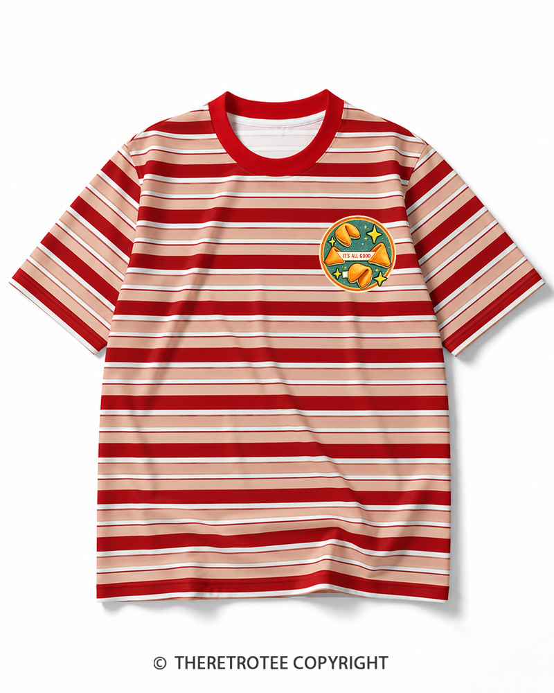 TheRetroTee It’s All Good 1980s Striped Ringer T-Shirt
