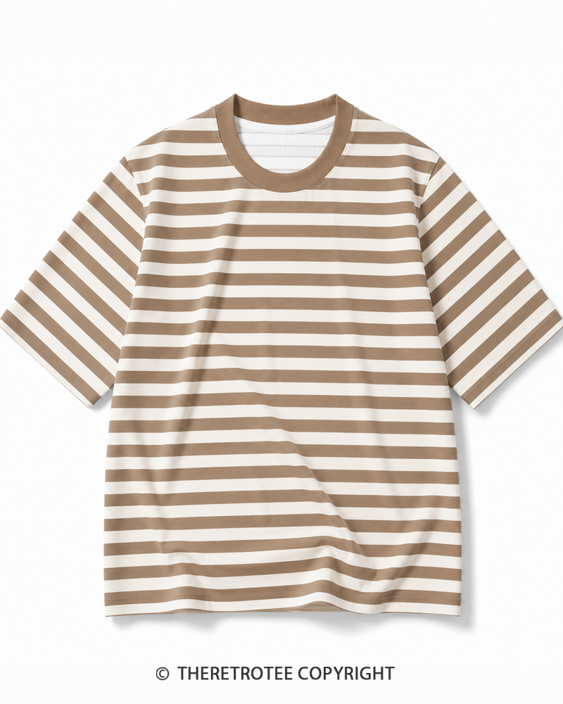 11TheRetroTee 90s Nostalgic Striped Ringer T-Shirt
