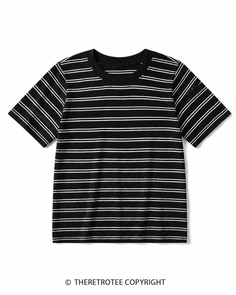 TheRetroTee 1970s Vintage Kids Striped T-Shirt