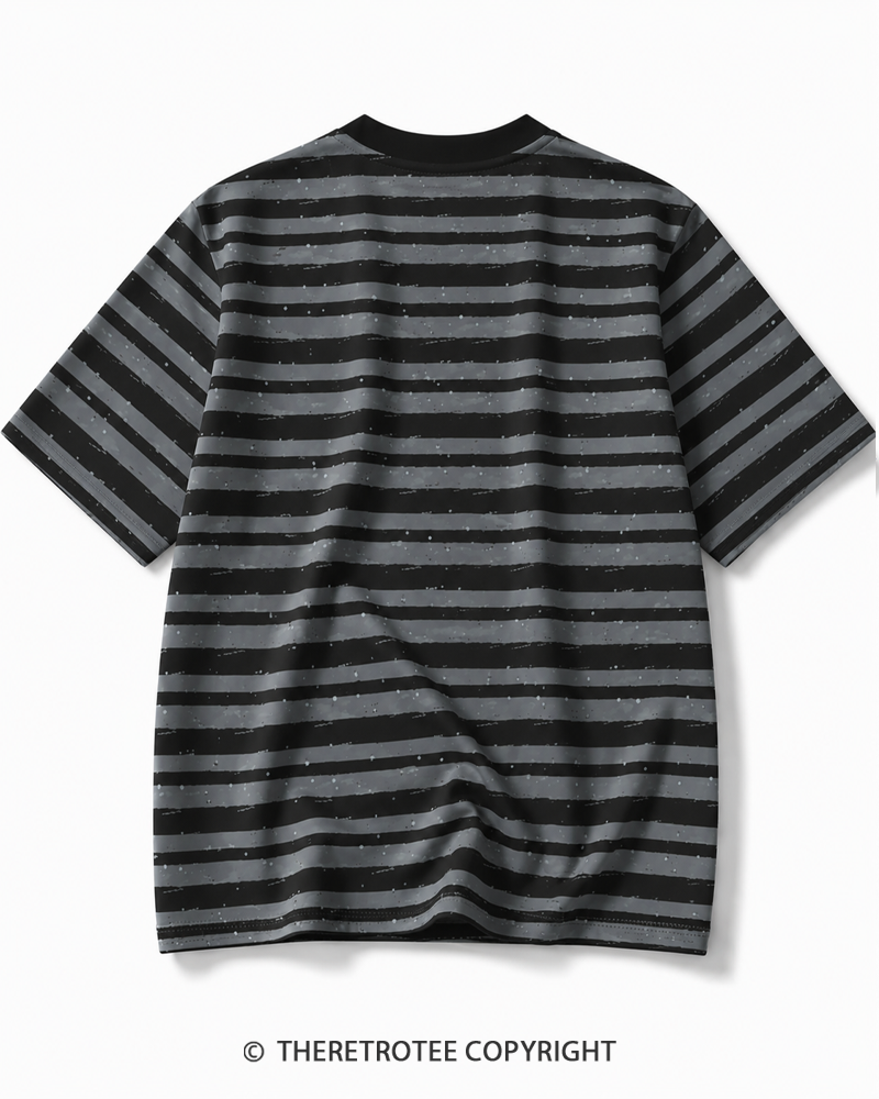 11TheRetroTee 90s Nostalgic Striped Ringer T-Shirt