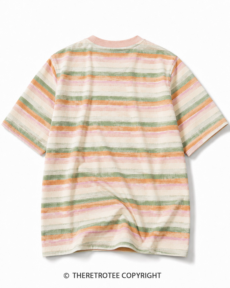 TheRetroTee 70s-Inspired Striped Ringer T-Shirt