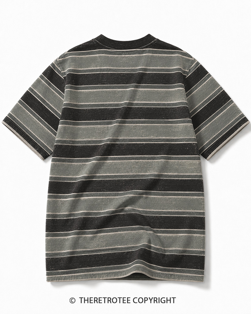 TheRetroTee Vintage Eco Oversized Striped Ringer T-Shirt