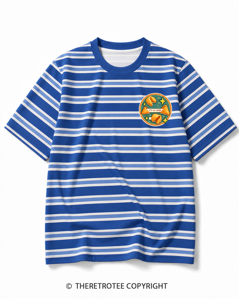 TheRetroTee It’s All Good 1980s Striped Ringer T-Shirt