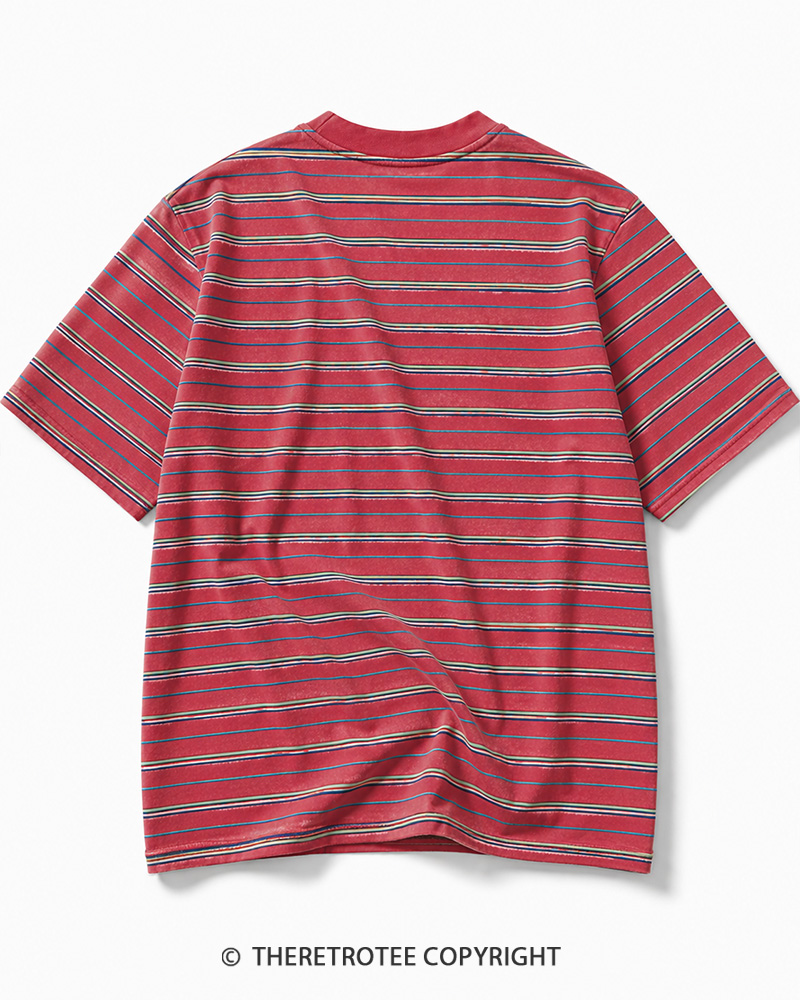 TheRetroTee 70s-Inspired Striped Ringer T-Shirt