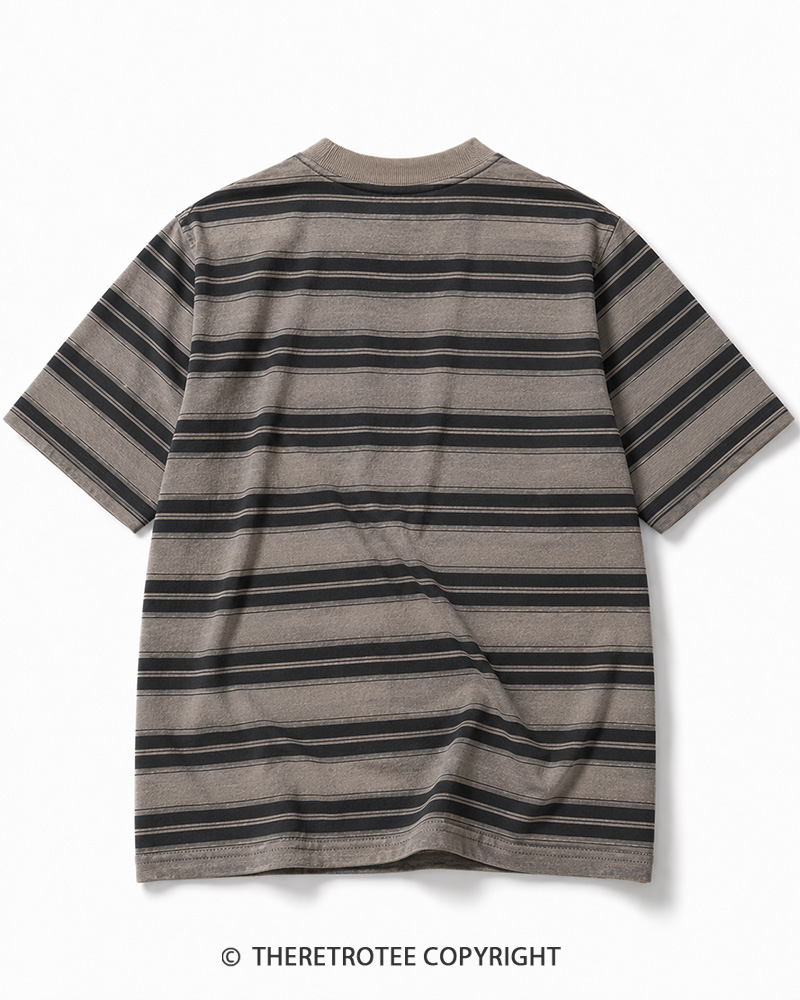 TheRetroTee Vintage Eco Oversized Striped Ringer T-Shirt