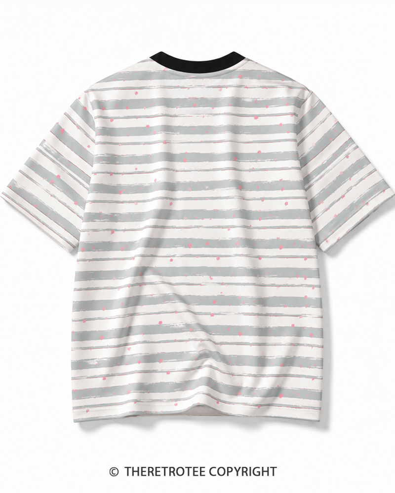 11TheRetroTee 90s Nostalgic Striped Ringer T-Shirt