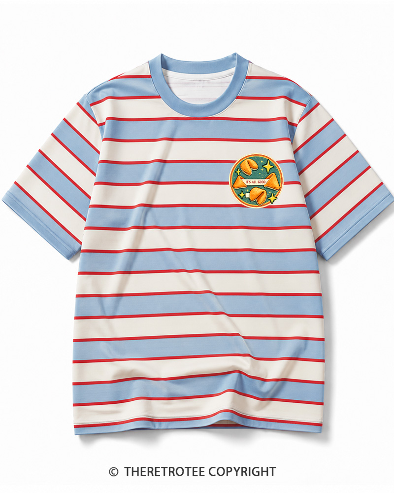 TheRetroTee It’s All Good 1980s Striped Ringer T-Shirt