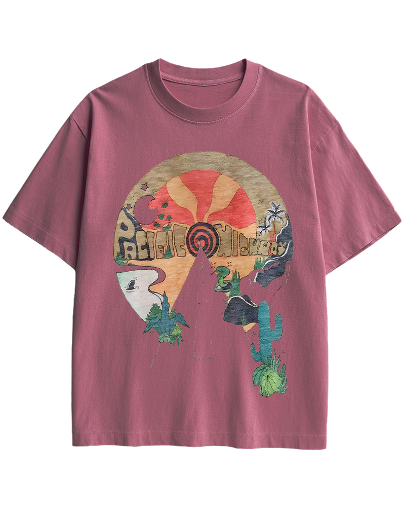 TheRetroTee Open Road Pacific Highway Cotton T-Shirt