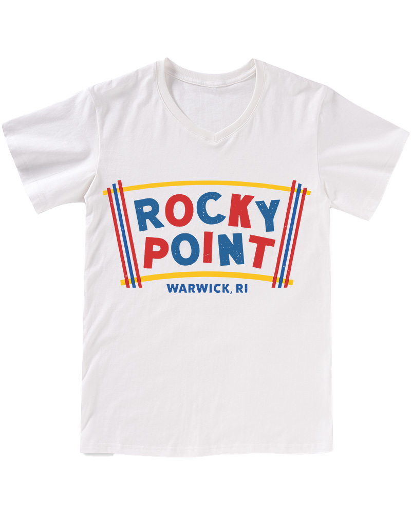 TheRetroTee Rocky Point 1980s V-neck T-Shirt