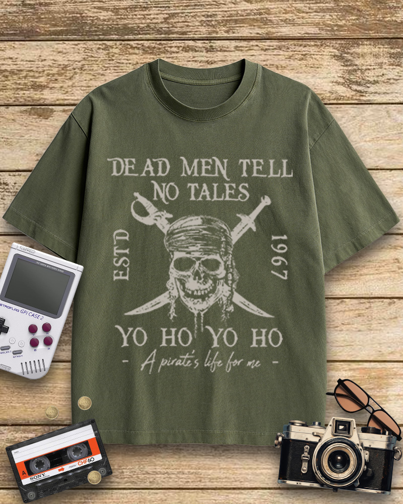TheRetroTee Dead Men Tell No Tales 1970s Cotton T-Shirt