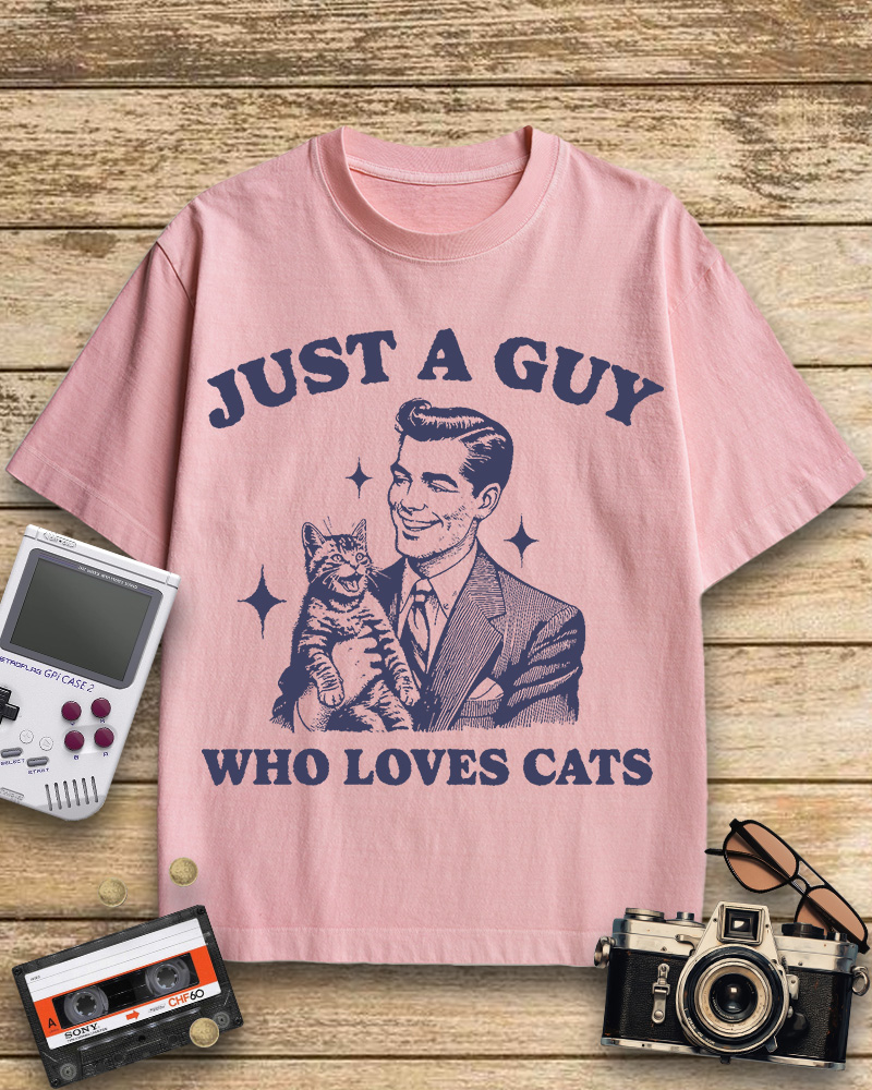 TheRetroTee Cat Lover 1960s Cotton T-Shirt