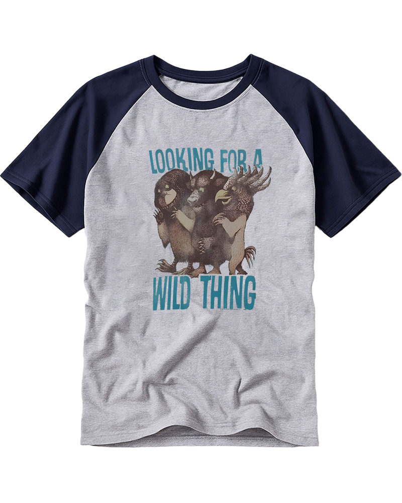 TheRetroTee Where The Wild Things Are Raglan Baseball T-Shirt