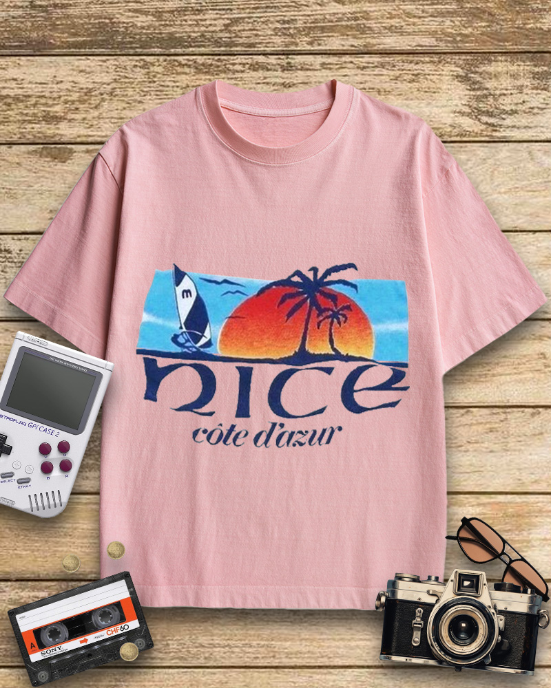 TheRetroTee Vintage Nice French Riviera 1990s Cotton T-Shirt