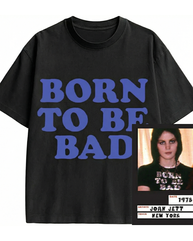 TheRetroTee Born To Be Bad 1970s Cotton T-Shirt