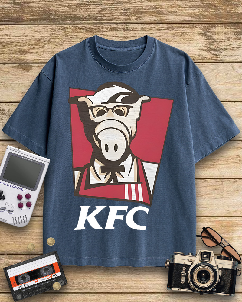 TheRetroTee 80s Kentucky Fried Cats Cotton T-Shirt