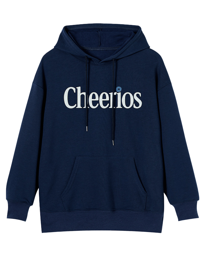 TheRetroTee 1940s Cheerios Breakfast Nostalgic Cotton Hoodie