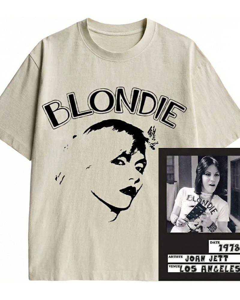 TheRetroTee Blondie 1970s Cotton T-Shirt