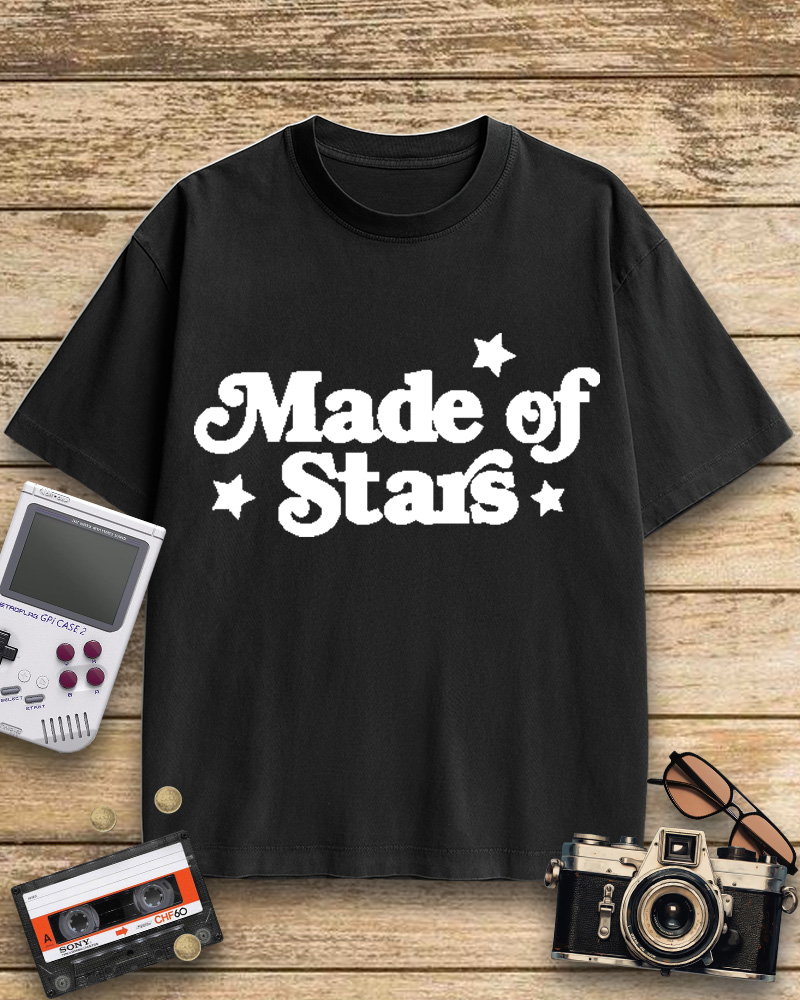 TheRetroTee Made Of Stars 1980s Cotton T-Shirt