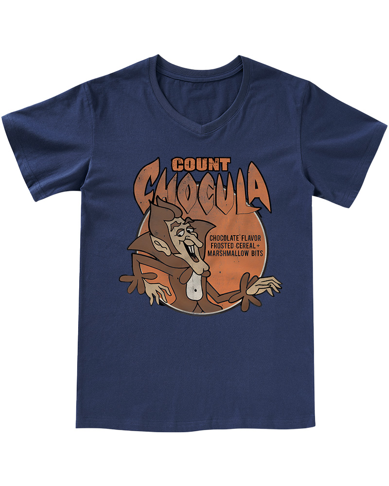 TheRetroTee Count Chocula 1980s V-neck T-Shirt