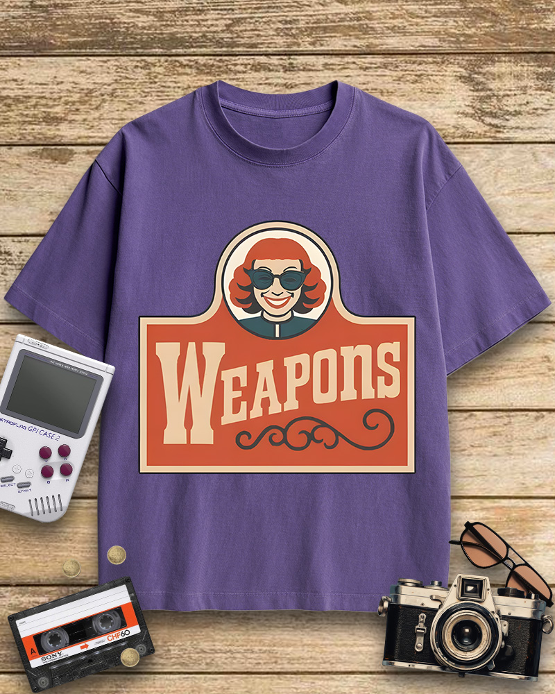 TheRetroTee Weapons Zach Cregger Wendy's 1960s Cotton T-Shirt