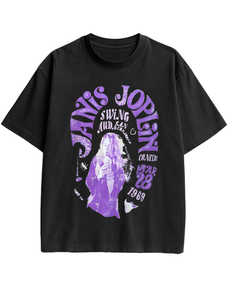 TheRetroTee JANIS JOPLIN 1970s Cotton T-Shirt