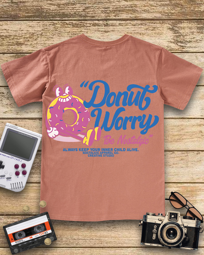TheRetroTee Donut Worry  V-neck T-Shirt