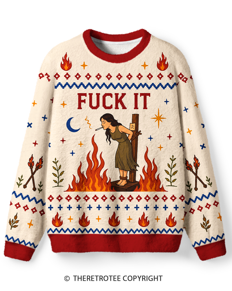 TheRetroTee Fuck It 1970s Sweater