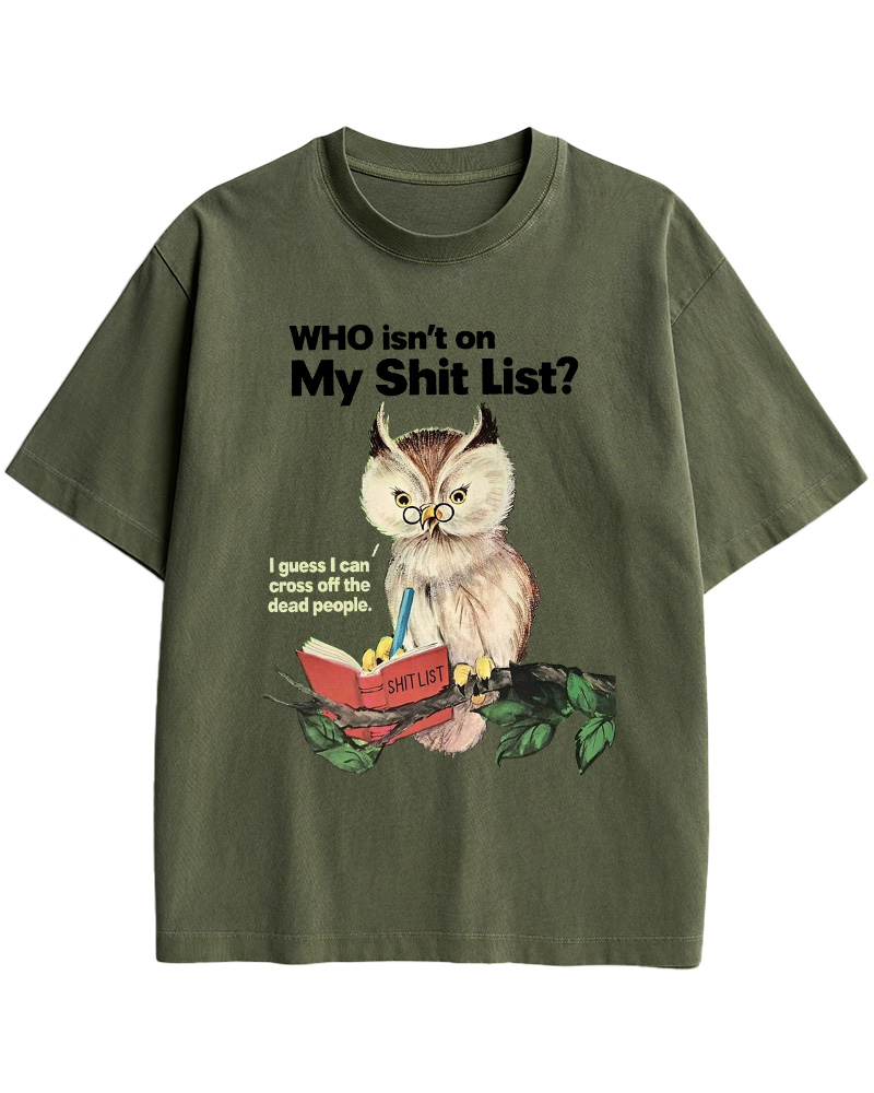 TheRetroTee Who Isn't on My Shit List Pin-Up Cotton T-Shirt