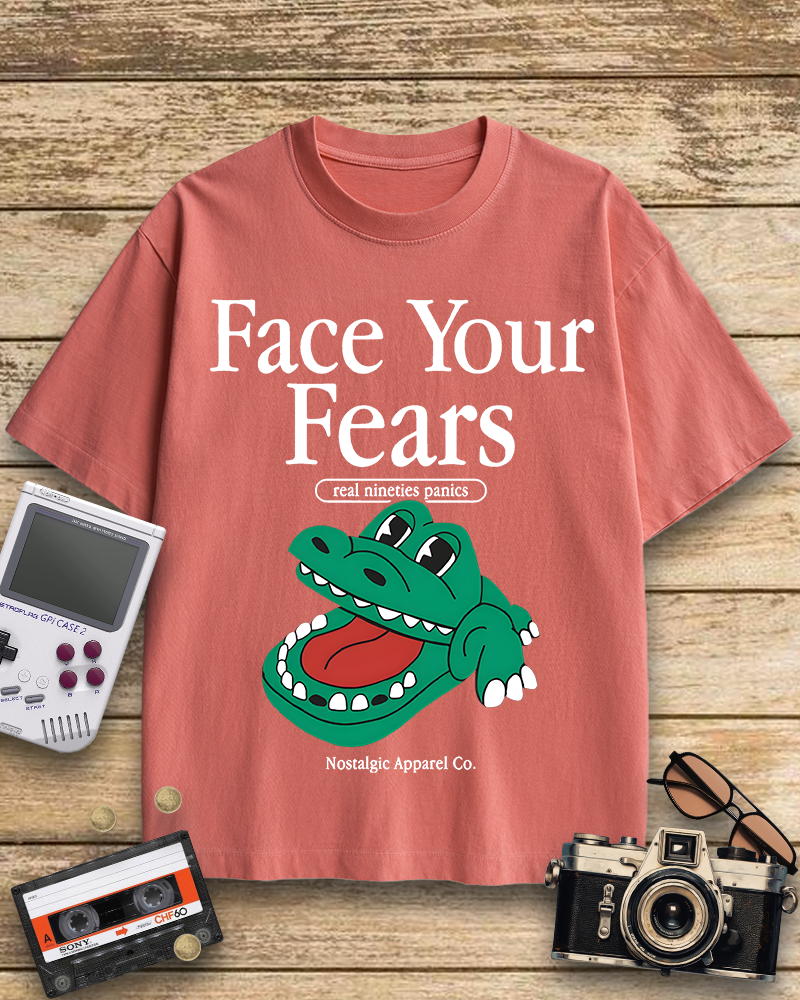 TheRetroTee Face Your Fears Cotton T-Shirt