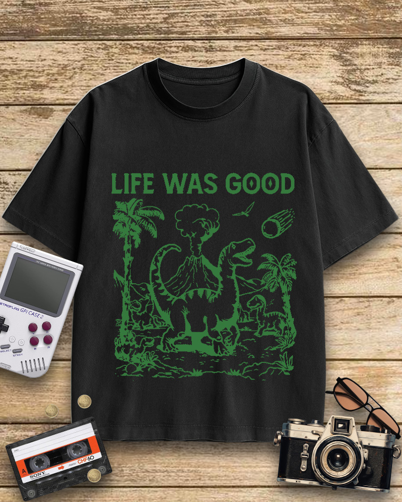TheRetroTee Life Was Good 1990s Cotton T-Shirt