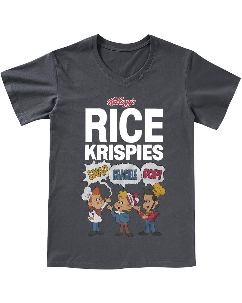 TheRetroTee Rice Krispies Snap, Crackle, and Pop 1970s V-neck T-Shirt