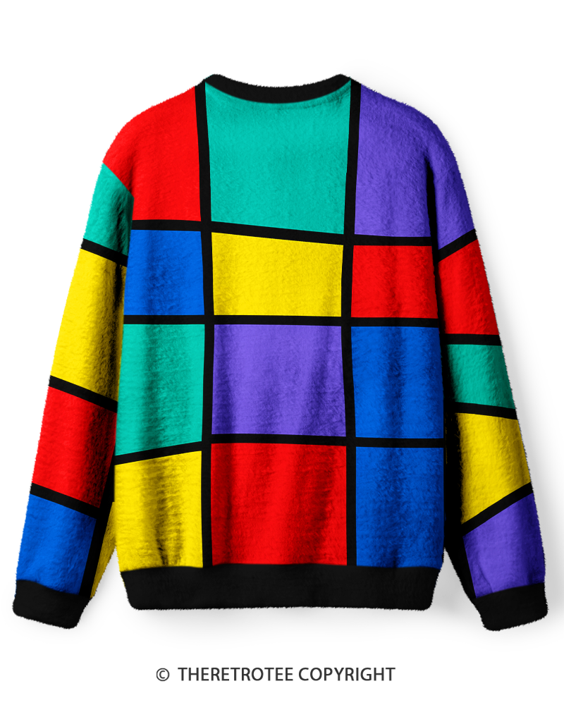 TheRetroTee Retro Gen X Color Block Sweater