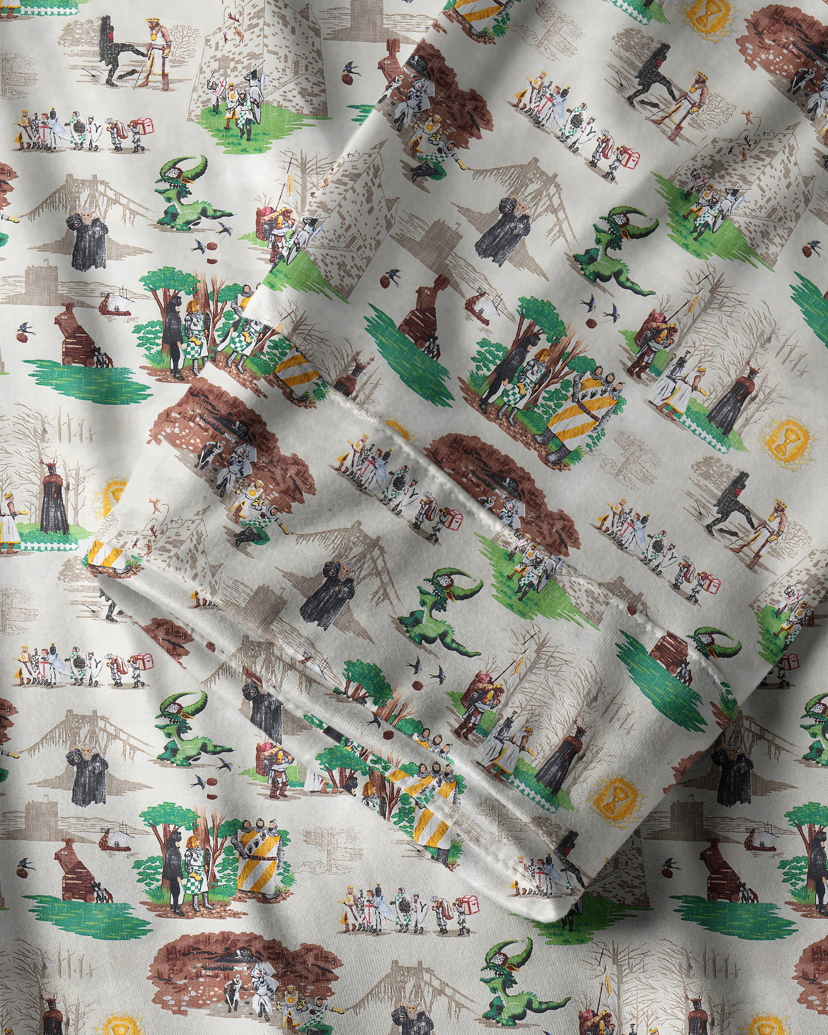 TheRetroTee Medieval Tale Scene Vintage Pajama Set