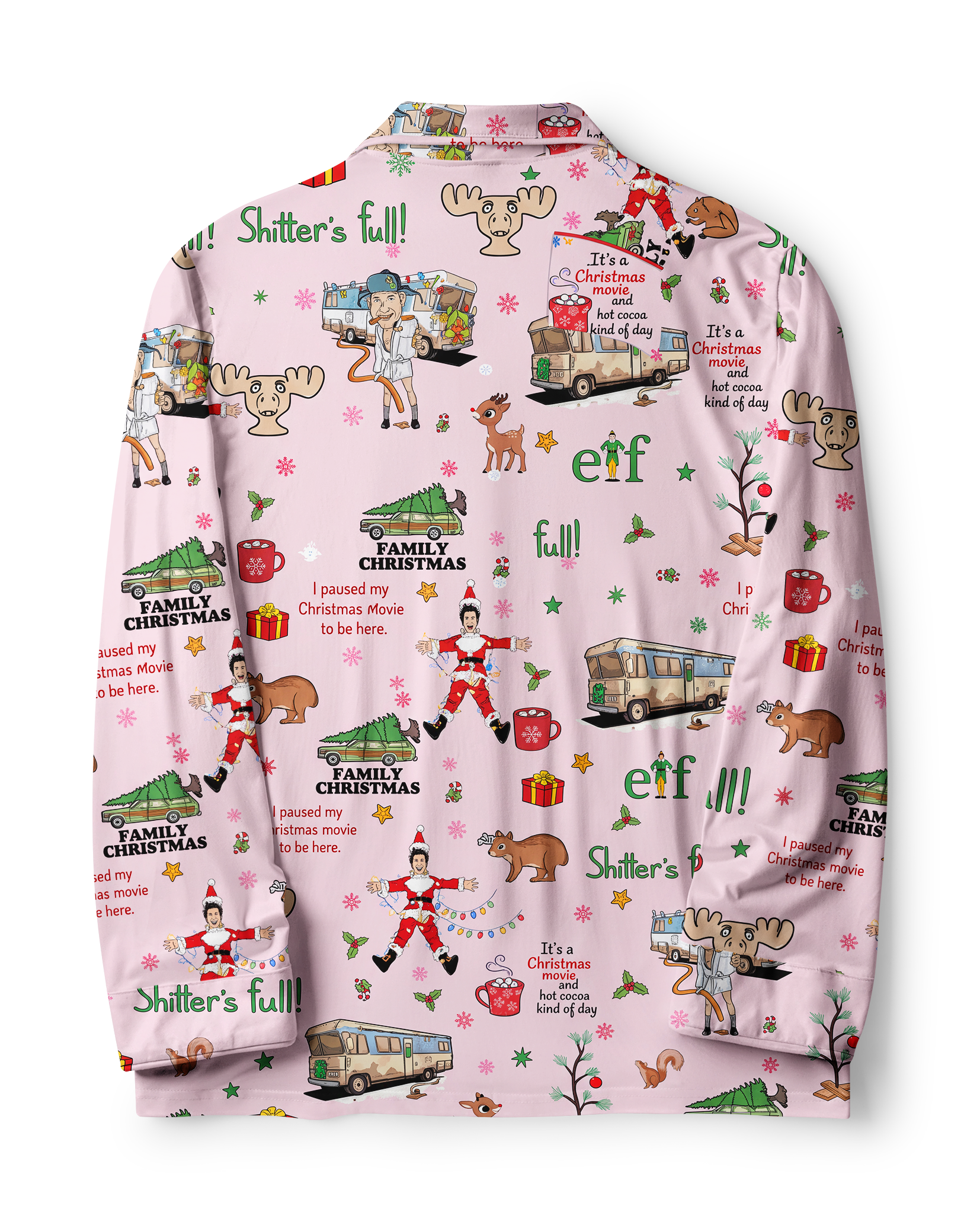 TheRetroTee Pink Movie Collage Vintage Pajama Set